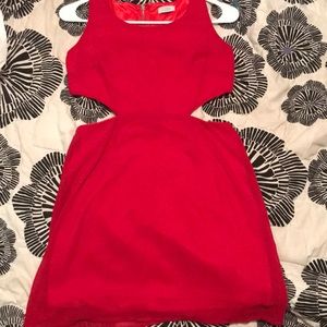 Cut out red dress